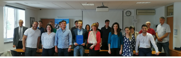 dr. Gavrilo Šekularac and participants at his PhD defense.